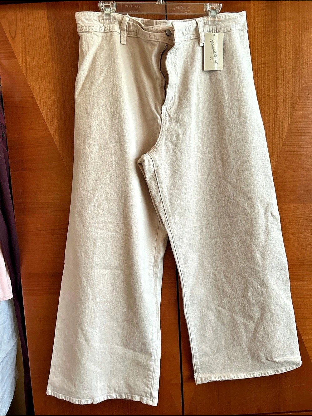 Universal Thread High-Rise Wide Leg Pants Jeans Cream 16